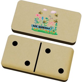 Azeeda 'Bee Welcome Flower Garden' Domino Set & Box (DM00048878)