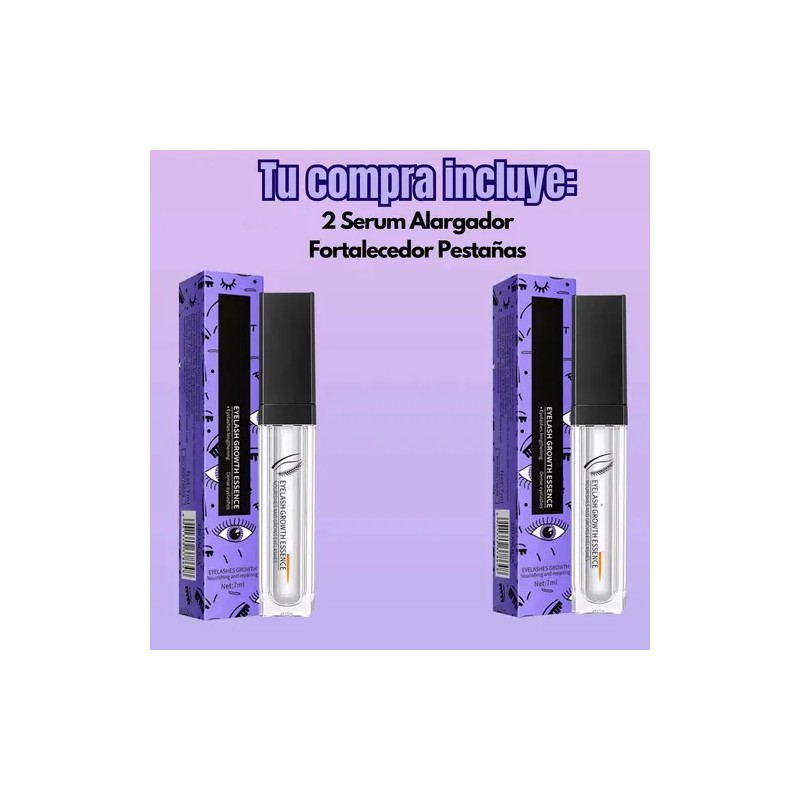 2 Cuidado Facial Serum Fortalecedor Crecimiento Pestaña Lash