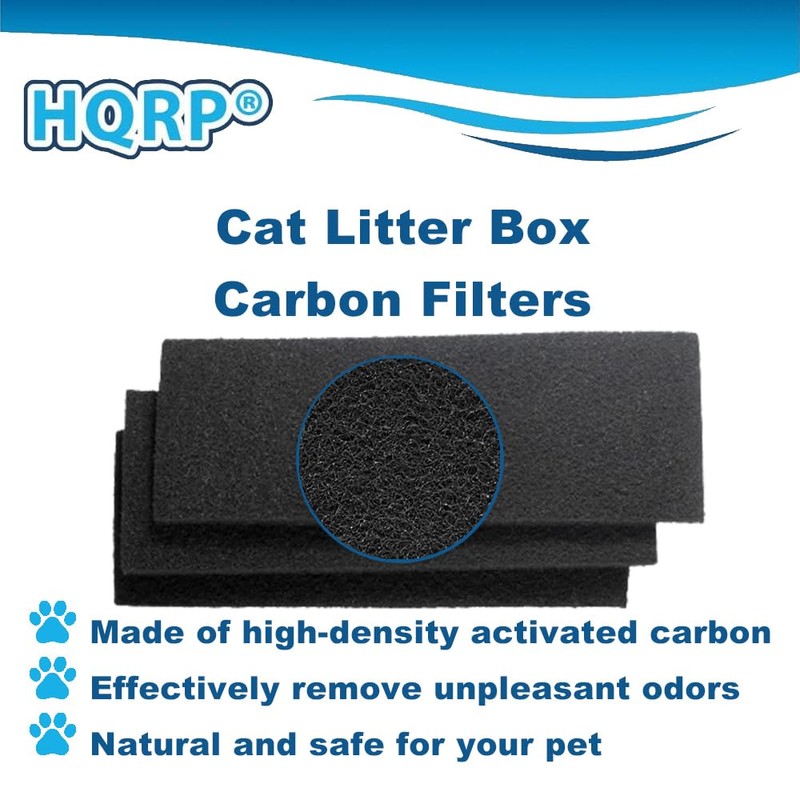 HQRP 6-Pack Carbon Filters Compatible with Litter-Robot 3 Cat Litter