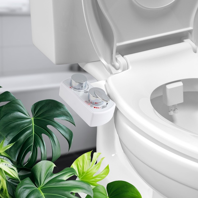 Hibbent Bidet Attachment for Toilet, Hot and Cold Water Spray