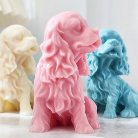 Labrador Candle Mold Dog Silicone Wave Spiral Candle Mold - Silicone Resin Casting Molds for Candle & Resin & Soap Craft Supplies