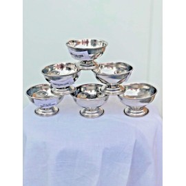 HomeGoods Stainless Steel Ice Cream Sundae Gelato Kulfi Pudding Desert Serving Bowl Cup (6)