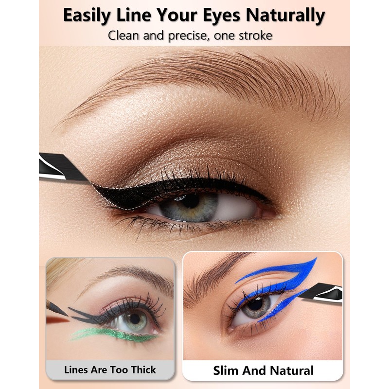 BeautyCurls Eyeliner Brushes Set, Fine Angled Eyeliner Eyebrow Concealer Brushes