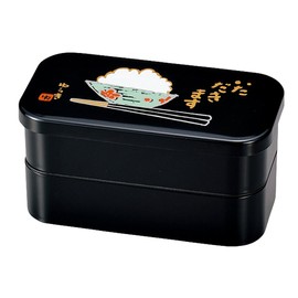 Tatsumiya Men's Lunchbox with 2-tier lunch box (approx.): W 7.2 x D 3.8 x H 3.7 inches (18.2 x 9.7 x 9.5 x 52607