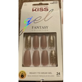 Kiss Gel Fantasy Ready To Wear Gel Nails Long KGND101F - 82939+KNGC103F