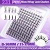 Manga Lash Clusters Anime Eyelash Clusters Wispy 231Pcs D Curl