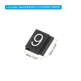 PATIKIL Price Cube Display Price Blocks Adjustable Removable Number Price Stand Black Counter Price Display for Retail White on Black, Thousand Digit, 5 Set