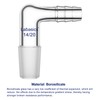 Labasics Glass 90 Degree Vacuum/Gas Adapter, Borosilicate Glass Bent Inlet