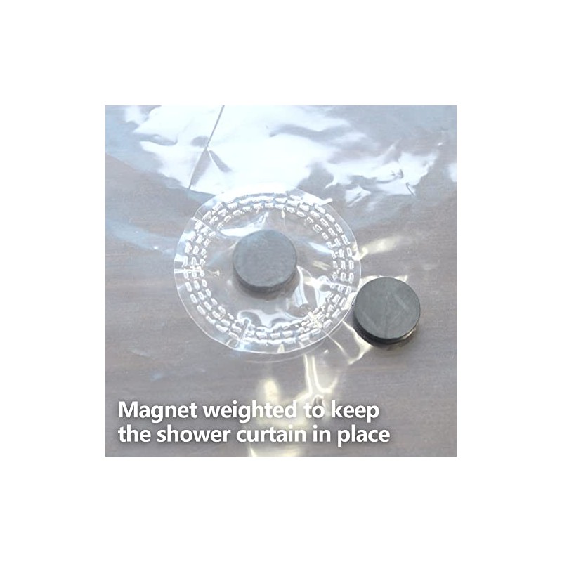 YISURE Narrow Shower Curtain Liner, Clear PEVA Shower Curtain with