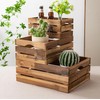 Set of 3 Nesting Wooden Crates, Rustic Wooden Storage Container