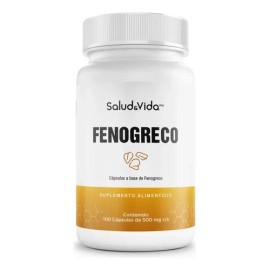 Fenogreco 1500mg (Por 3 Cápsulas) - 100% Natural sin excipientes - 100 Cápsulas - S&V - Sin Gluten, Sin OMG.