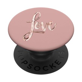Love Text Pink Rose Gold Typography Romantic