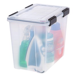 IRIS USA, Inc. UCB-SSD WEATHERTIGHT Storage Box, 36 Quart, Clear, 4 Pack