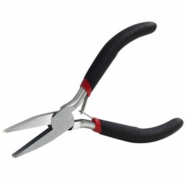 Auvotuis 13cm/5.12" Flat Nose Pliers for Jewelry Making, Smooth Jaw Pliers, Wire Wrapping, Bending, Opening Jump Rings, Clamping, Cutting
