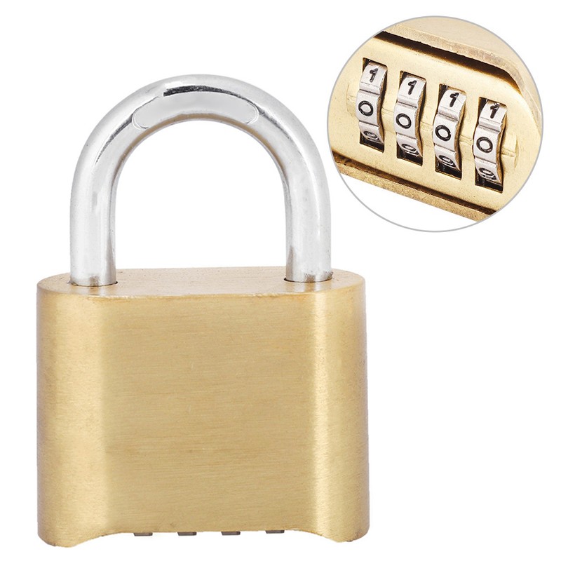4 Dail Digit Rust Proof brass Password Lock Combination Padlock