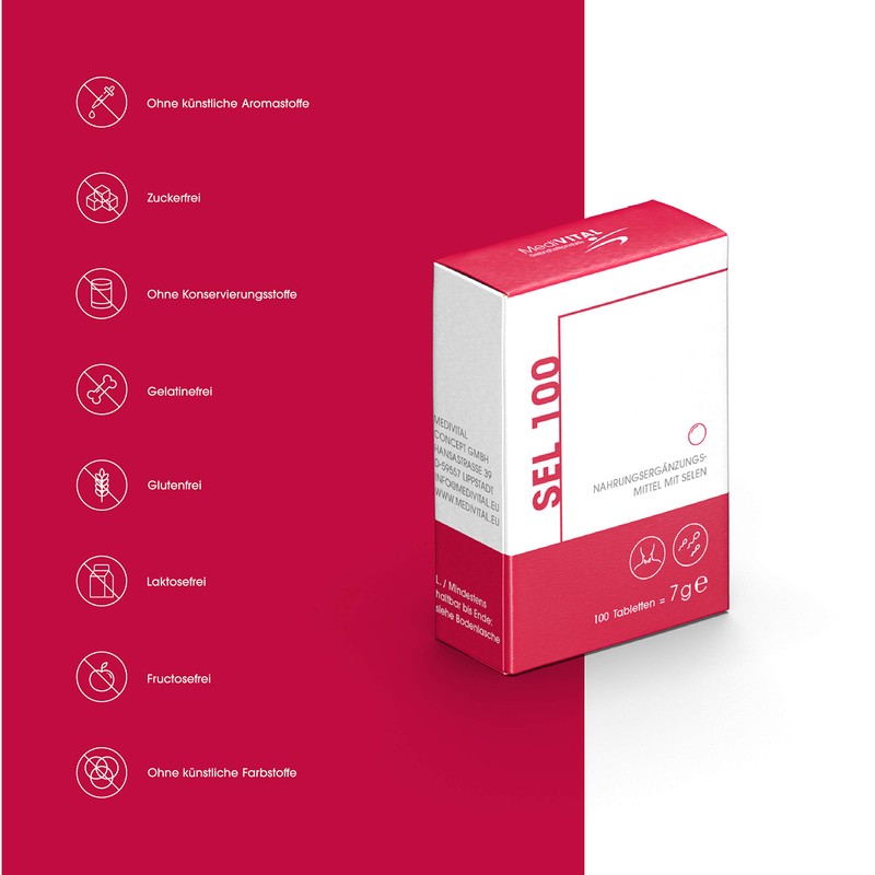 Selen High Dose 100 μg Vegan - for Healthy Nails,