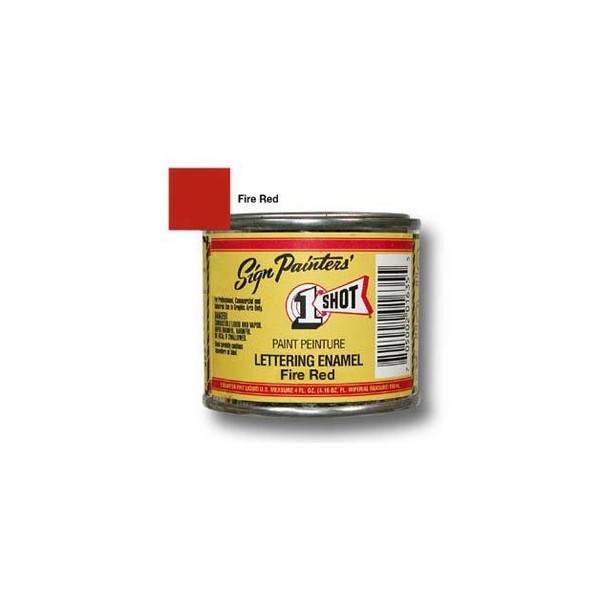 1 Shot Pinstriping Paint Fire Red One Shot 1/2 Pt