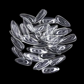 Nail Tips, MUNCVY Teardrop False Nail Nail Clear Nail Supplies 10 Sizes Solid Color Decoration Long Drip Nail Tips for Practice Pointed Sharp Perfect for Nails Long Nail Art 600 Count Clear