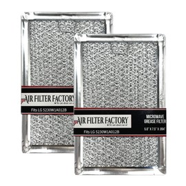 Microwave Oven Replacement For LG 5230W1A012B 12-Layer Aluminum Mesh Grease Filters 2-Pack