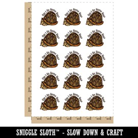 Can I Go Home Yet Introvert Western Box Turtle Cartoon Temporary Tattoo Water Resistant Fake Body Art Set Collection - 15 2" Tattoos (1 Sheet)