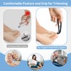 Toenail Clippers for Seniors Thick Toenails, Angled Head Toe Nail