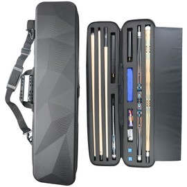 MangoRun ABS Material Hard Pool Cue Case 2x3 for 1/2 Pool Cues,Durable Construction,Protective Storage and Transport Solution for Billiard Enthusiasts,Keeps Your Equipment Safe and Organized (Black)