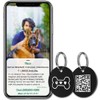MYLUCKYTAG Stainless Steel Engraved QR Code Pet ID Tags Dog