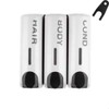6506 Soap Dispenser Hair & Body & Conditioner Pack of 3 Soap Dispenser for Wall - White - Hotel Version