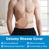 WONDSIGN Ostomy Bag Waterproof Shield, Leak-Proof Protection for Showers, Adjustable