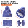 Kids Winter Hat, Scarf and Gloves, Warm Thermal Knitted Hat,