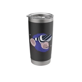 Monkey with VR Glasses Virtual Reality Stainless Steel Insulated Tumbler