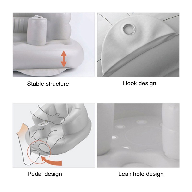 Multifunctional Baby PVC Inflatable Spine Protection Bathroom Sofa Learning Eating