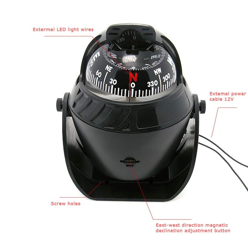 Boat Car Caravan Truck Compass Sea Marine Electronic Navigation Bracket