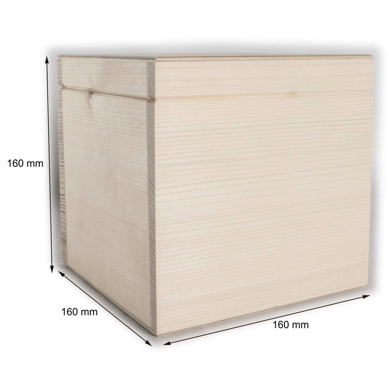 Cube Square Wooden Box | 16 x 16 x 16
