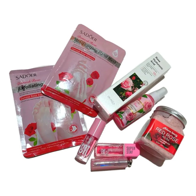 Paquete De Limpieza Facial Y Humectación De Rosas Belleza