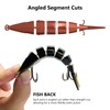 BASSDASH Bone Multi Jointed Swimbait 3-Pack, 3.7in/0.66oz Hard Fishing Lure
