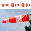 ZYWUOY 1Pcs Airport Windsock, Red+White Windsock Rip-Stop Polyester Wind Measurement