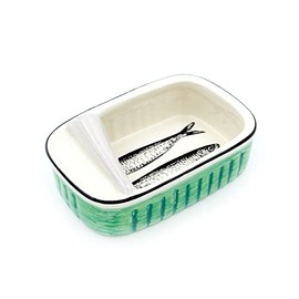 Alcoa Arte Hand-painted Traditional Portuguese Ceramic Sardines Can (Green)