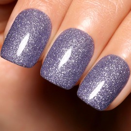 Firedeep Sparkle Purple Blue Gel Nail Polish 16ML Glitter Purple Gel Polish Soak Off UV/LED Manicure DIY at Home 1Pcs