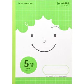 Showa Notebook Japonica Friend 0.2 inch (5 mm) Square Green MFS-5G