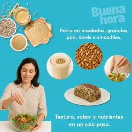 Pepita de Girasol Pelada Cruda BUENAHORA 1 Kilo – Ideal para Dieta Keto y Vegana, Ensaladas, Granolas, Salsas, Snack Natural, Topping para Yogurt, Mix de Semillas y Panadería – Sunflower Seeds