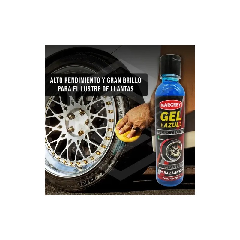 Abrillantador E Hidratante De Llantas - Gel Azul Margrey