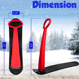 Slippery Racer Kid's Lightweight Compact Foldable Cold Resistant Downhill Outdoor Winter Ski Scooter Snow Sled Red