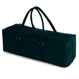 Yoga Studio Yoga Bag - 71 x 23 x 18 cm Cotton Yoga Mat Bag with Storage Pockets, YKK Zipper (Teal)