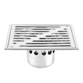 Floor Drain, Stainless Steel Floor Drain Anti‑Odor Bathroom Floor Drain Large Caliber Waste Gate Shower Drainer for Home Kitchen(150 * 150mm)