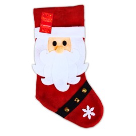 Christmas Stocking | 18'' 3 X Christmas Character Felt Christmas Stockings - Santa, Reindeer Snowman - Gift Candy Fillers Pouch Bag Home Decorations Fireplace Hanging Ornament Holiday Party Décor