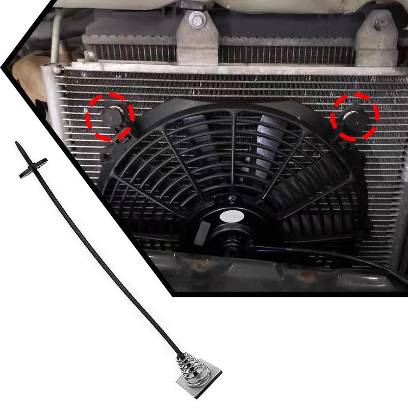 Ohleats 2 PCS Fan Mounting Kit, Auto Plastic Push Through