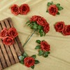 NEVISI Artificial Flowers Burnt Orange Fake Rose Silk Rose 16