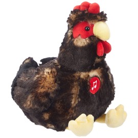 Gipsy 070355 Chicken Soft Toy with Sound, Black, 22 cm