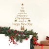 HINGSONG Christmas Tree Letters Wall Decals Removable Xmas Stickers Merry